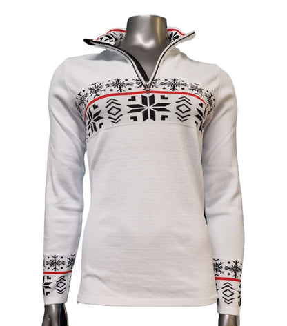 Maglia tecnica 1/2 zip donna