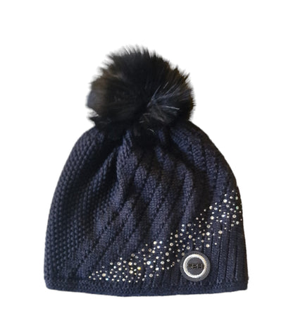 Berretto pom pom e brillantini