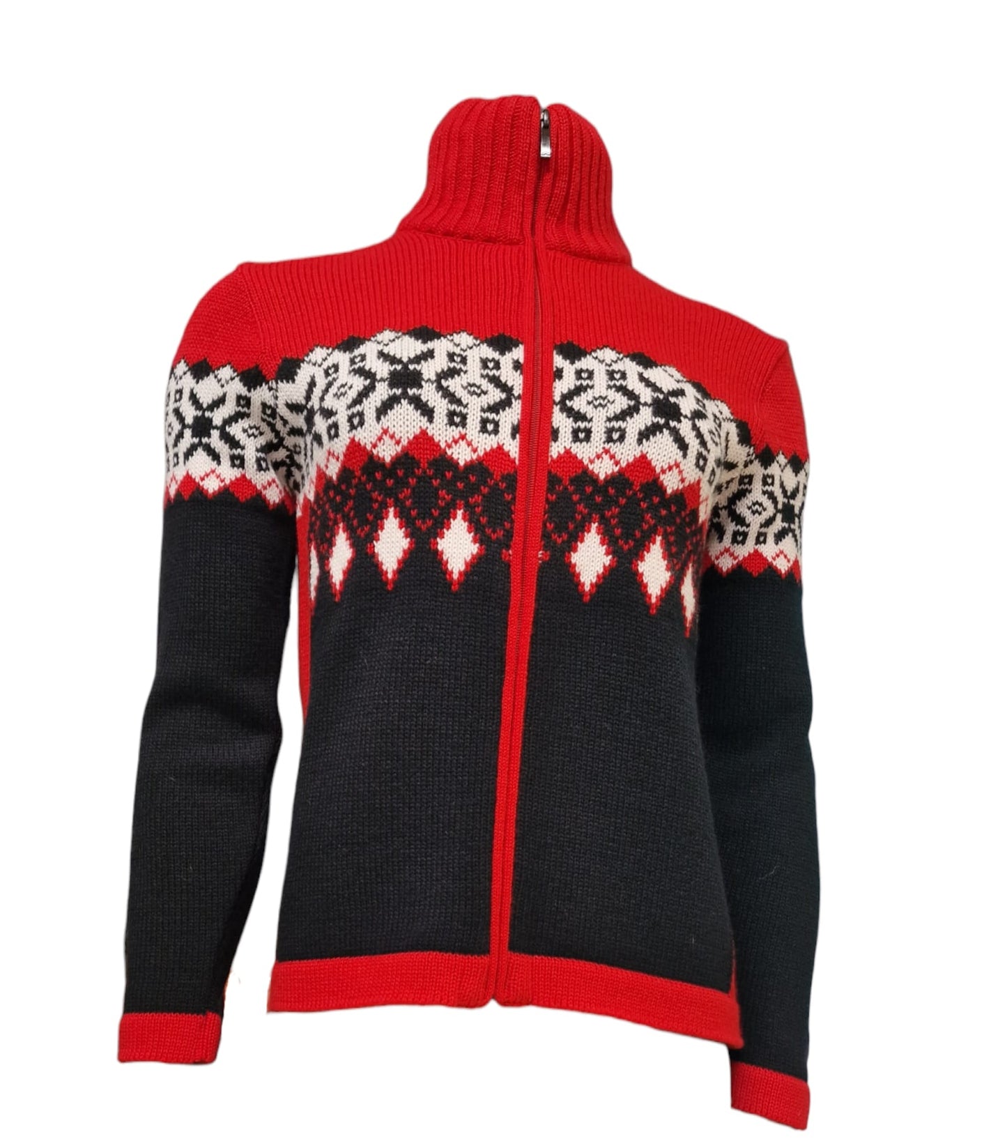 Maglione norvegese zip lunga