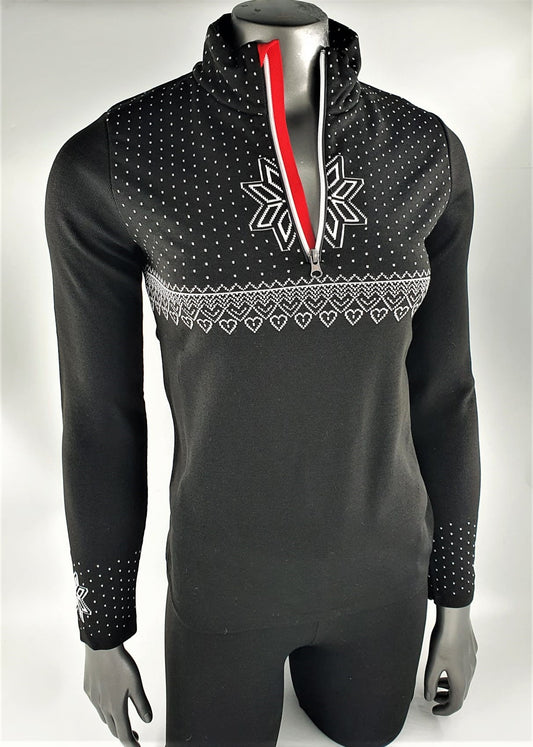 Maglia tecnica 1/2 zip donna