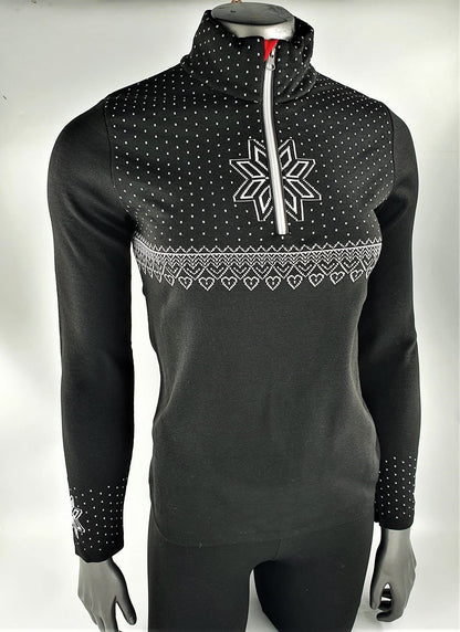 Maglia tecnica 1/2 zip donna