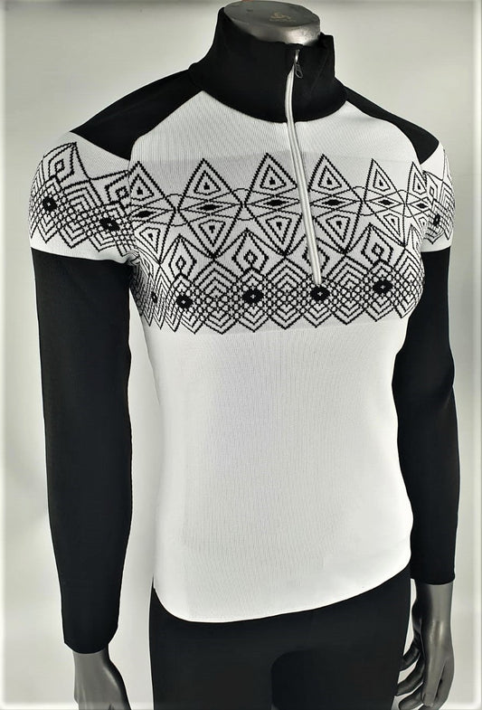 Maglia tecnica 1/2 zip donna