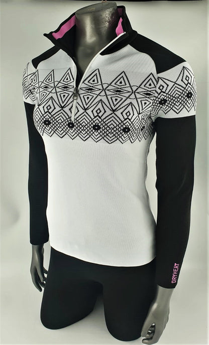 Maglia tecnica 1/2 zip donna