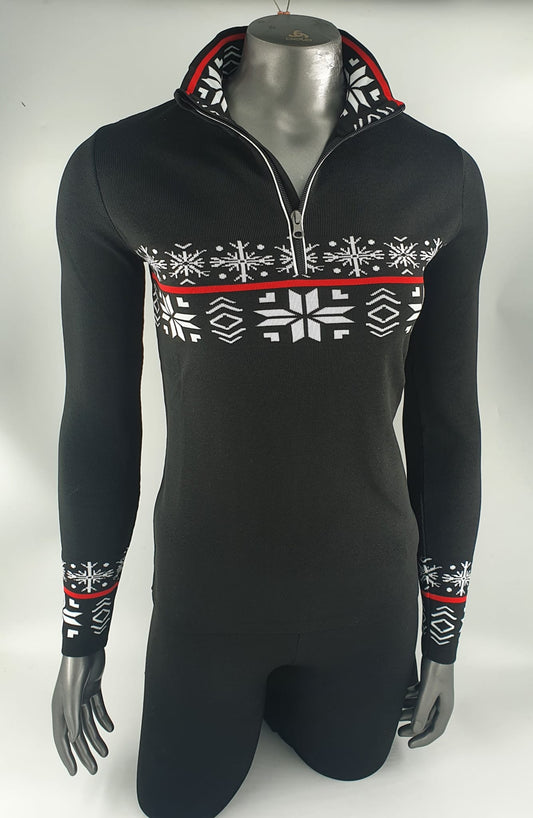 Maglia tecnica 1/2 zip donna