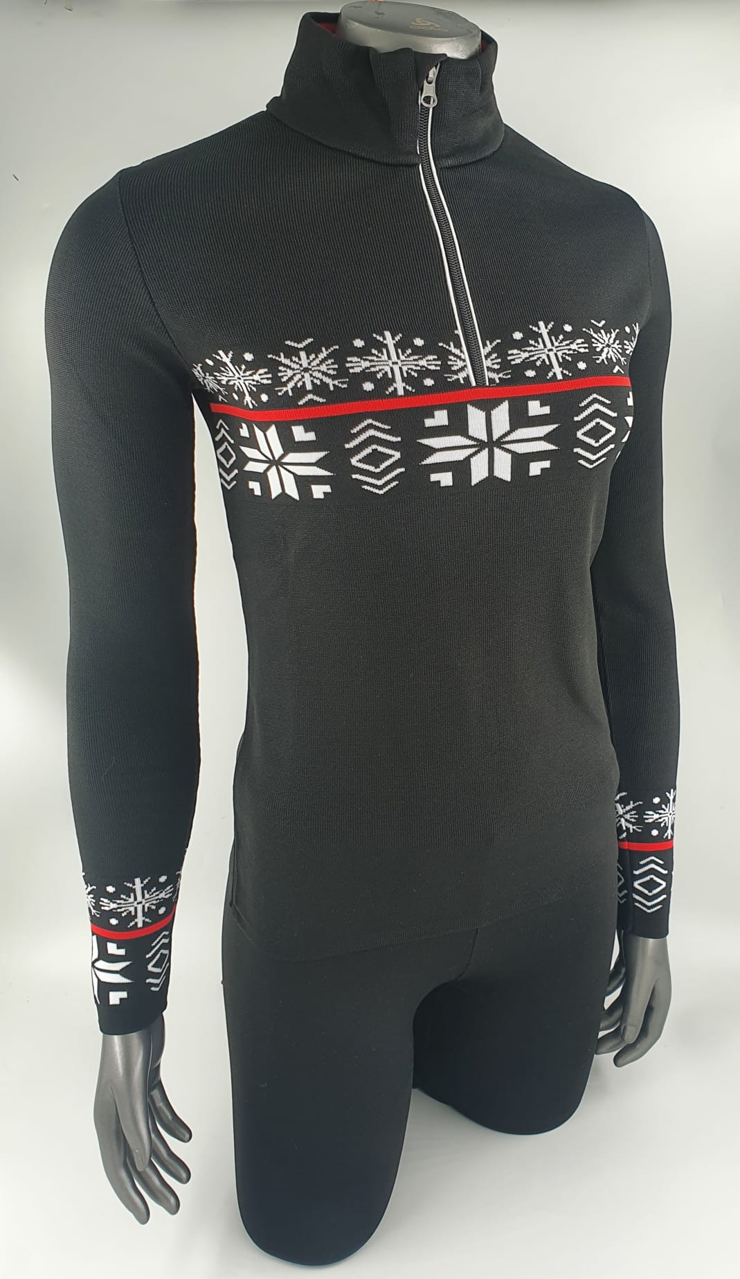 Maglia tecnica 1/2 zip donna