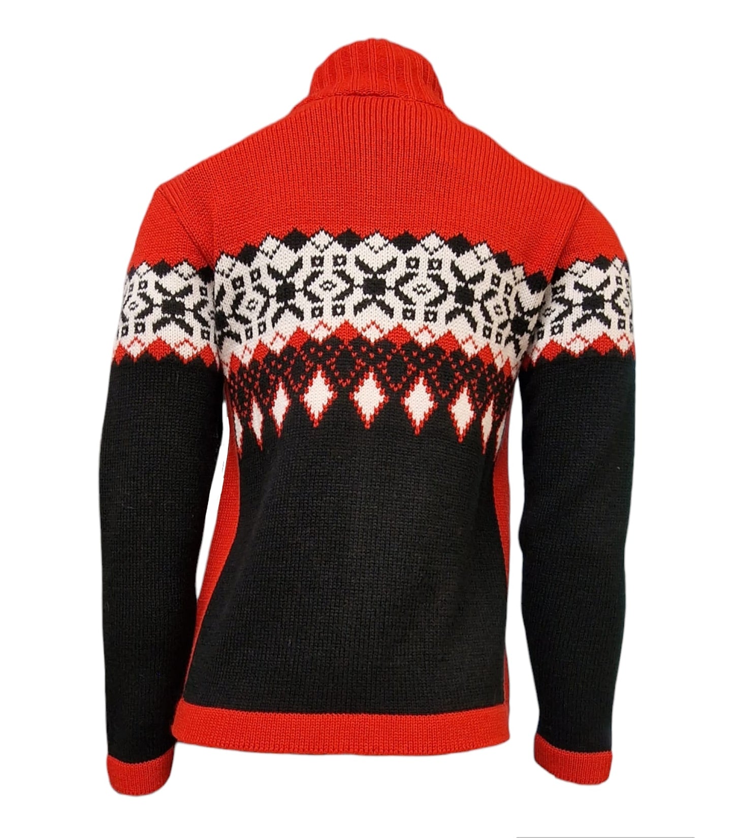 Maglione norvegese zip lunga