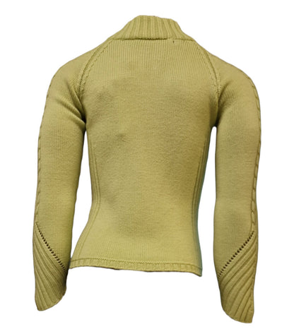 Maglioncino lana merino full zip donna